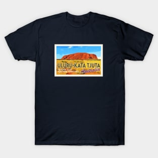 Uluru-Kata Tjuta National Park - Australia Northern Territory - Vintage Postcard T-Shirt